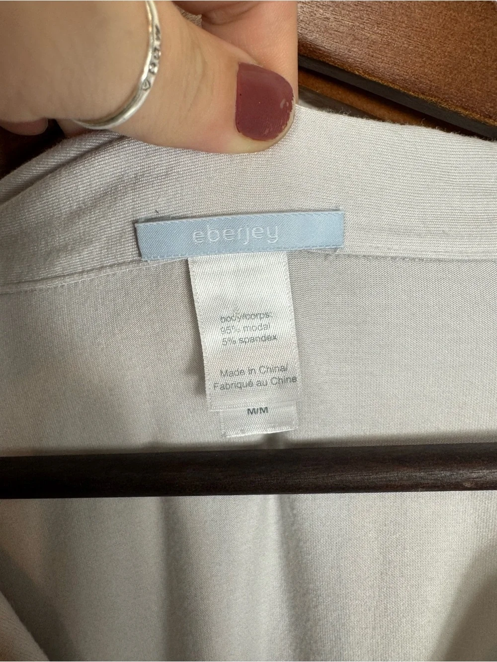 Eberjey White with gold trim Two-Piece Pajama Set Medium